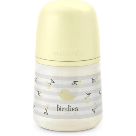 Suavinex Birdies - Babyfles met SX Pro-siliconen speen tegen koliek, vanaf 0 maanden, neutraal, 150 ml