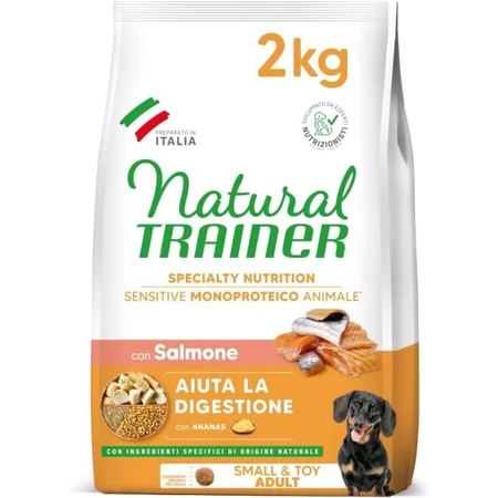 Natural Trainer Sensitive Dog Salmon - Complete Food for Adult Small &amp; Toy Dogs, 2 kg