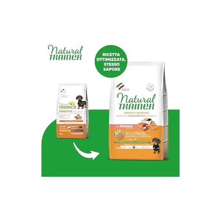 Natural Trainer Sensitive Dog Salmon - Complete Food for Adult Small &amp; Toy Dogs, 2 kg