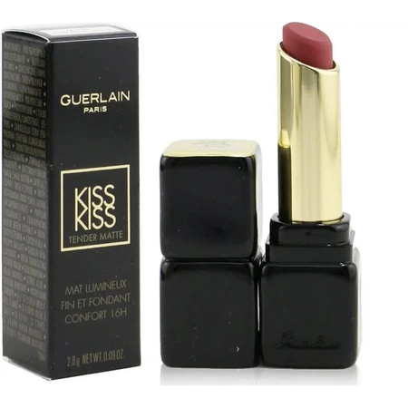 Guerlain KissKiss Tender Matte – Leuchtender matter Lippenstift Nr. 214 Romantic Nude