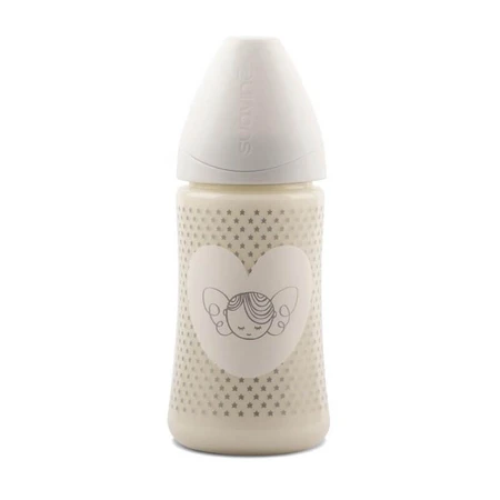 Suavinex Special – Silikon-Babyflasche mit 3-Positionen-Sauger, ab 0 Monaten, 270 ml