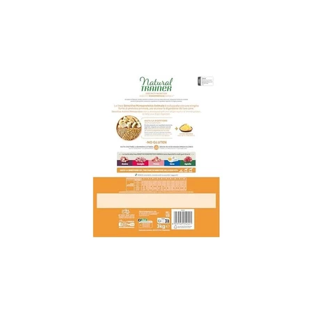 Natural Trainer Sensitive Sans gluten pour chiots et jeunes chiens de taille moyenne et grande au saumon - Aliment complet pour chiens, 3 kg