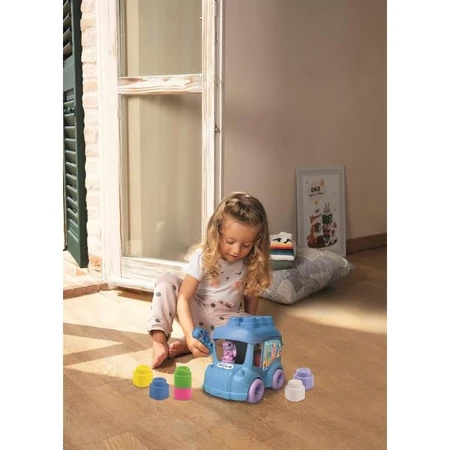 Clementoni Clemmy - Stitch Bus with Soft Bricks and Stitch and Angel Characters, 18 months+