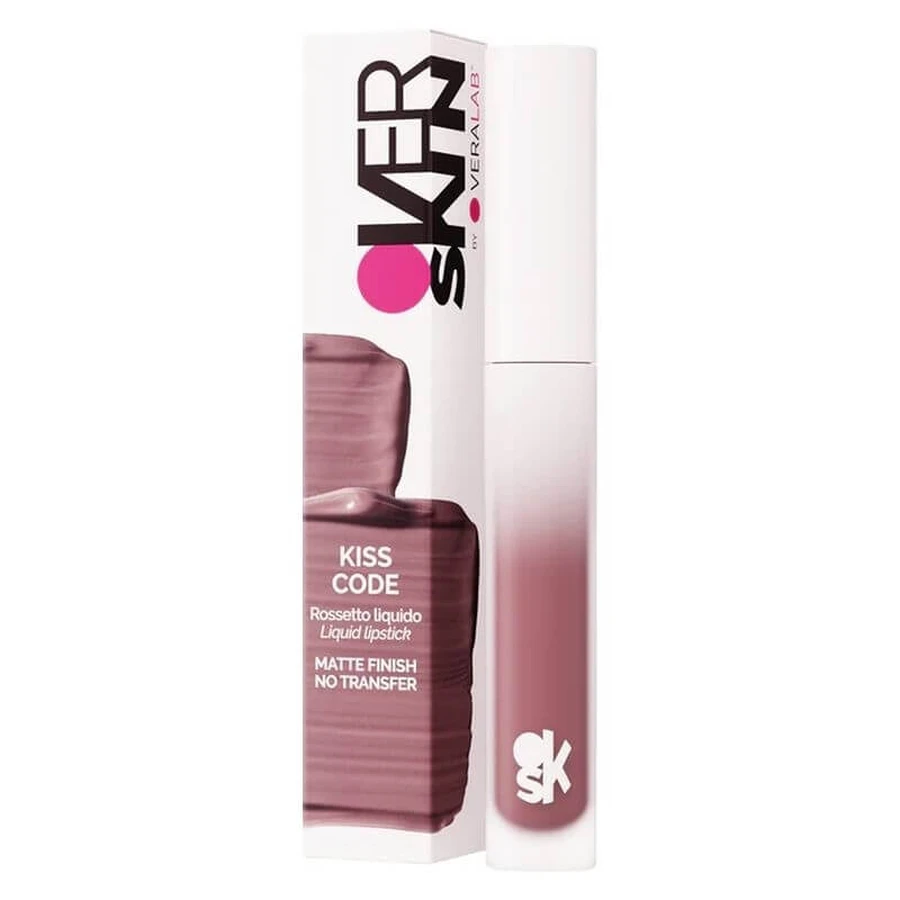 Veralab Overskin kiss code – ruj lichid mat nr. 01 old rosè