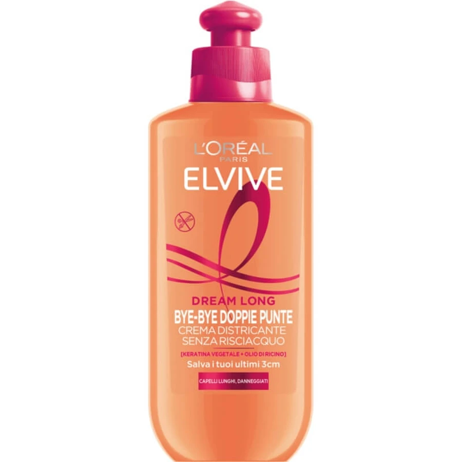 Elvive Dream Long Bye Bye Split Ends - Leave-in ontklittende crème voor beschadigde haarpunten en lang haar, 200 ml