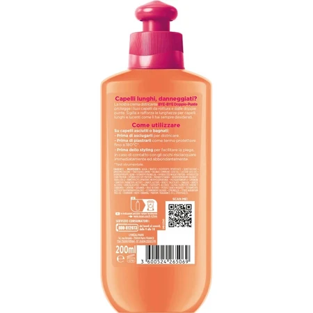 Elvive Dream Long Bye Bye Split Ends - Leave-in ontklittende crème voor beschadigde haarpunten en lang haar, 200 ml