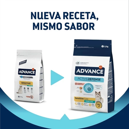 Advance Sensitive Care Sterilized Salmon – Alleinfuttermittel für sterilisierte erwachsene Katzen, 1,5 kg