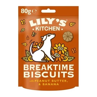 Lily's Kitchen Lily's Kitchen Breaktime - Adult Dog Biscuits with Peanut Butter and Banana, 80 g
