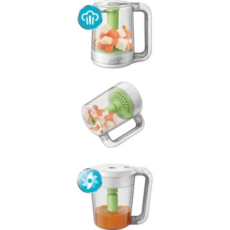 Avent 2-in-1 EasyPappa Babynahrenzubereiter mit Dampfgarfunktion