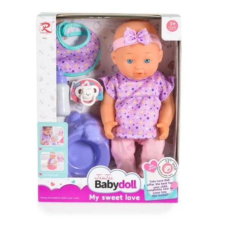 Moni Trade My Sweet Doll - muñeca con orinal, chupete y biberón