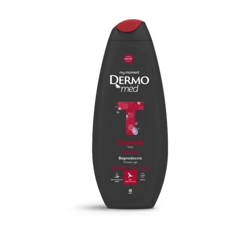 Dermomed Tonicità - Gel douche hydratant au ginseng, 650 ml