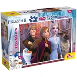 Lisciani Disney Frozen II – 24-teiliges doppelseitiges Maxi-Bodenpuzzle mit einer Malvorlage auf der Rückseite