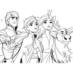 Lisciani Disney Frozen II – 24-teiliges doppelseitiges Maxi-Bodenpuzzle mit einer Malvorlage auf der Rückseite