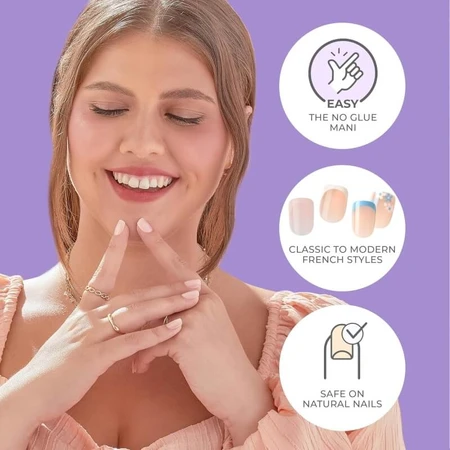 Kiss Impress „Genuine“ Bare Press-On-Nägel – 30 kurze künstliche Nägel zum Aufkleben