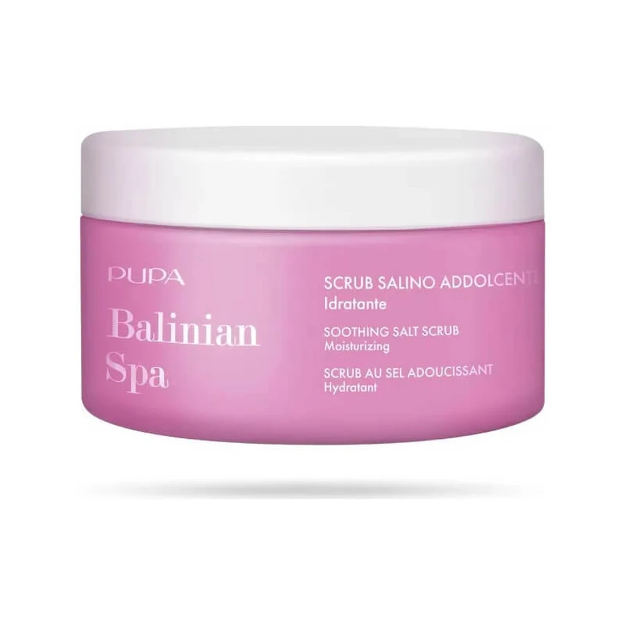 Pupa Balinian Spa - Exfoliante de sal suavizante e hidratante, 350 g