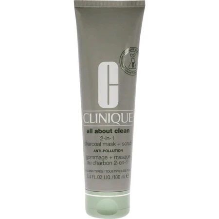Clinique All About Clean Masque et gommage 2 en 1 au charbon - Masque purifiant pour le visage 100 ml