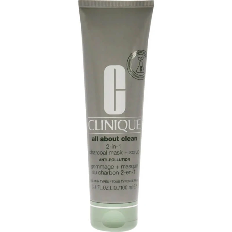 Clinique All About Clean Masque et gommage 2 en 1 au charbon - Masque purifiant pour le visage 100 ml