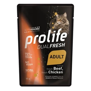 Prolife Dualfresh Beef and Chicken - Complete Food for Adult Cats, 85 g