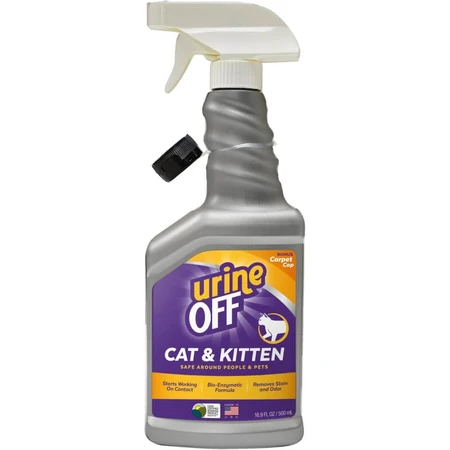 Wonderfood Urine Off - Eliminador de manchas y olores a base de enzimas para la orina de gatos y gatitos, 500 ml