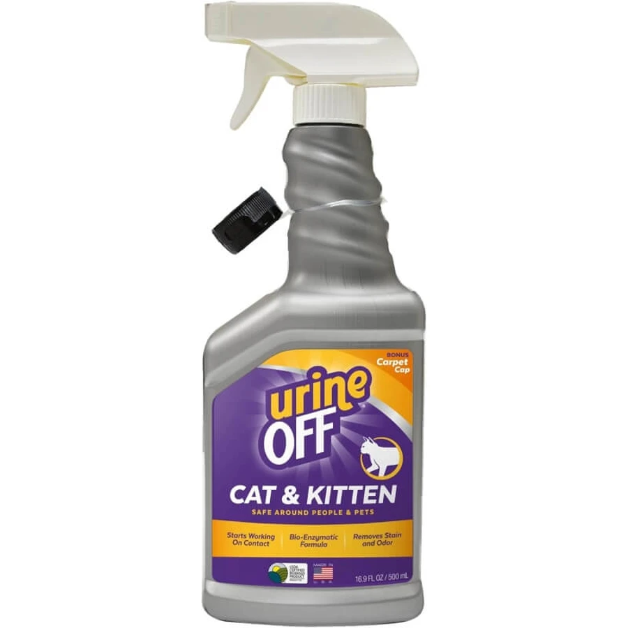 Wonderfood Urine Off - Eliminador de manchas y olores a base de enzimas para la orina de gatos y gatitos, 500 ml