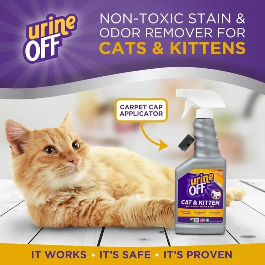 Wonderfood Urine Off - Eliminador de manchas y olores a base de enzimas para la orina de gatos y gatitos, 500 ml