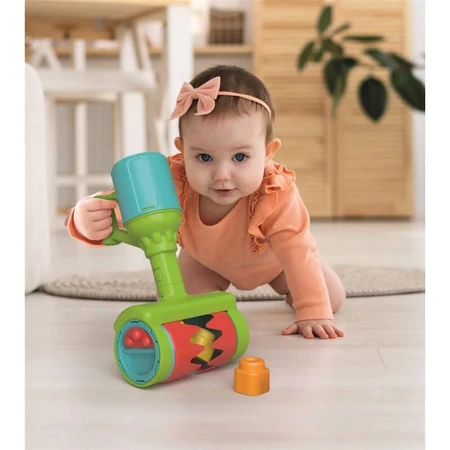 Clementoni Soft Clemmy Sensory Roller Vacuum – Spielzeugstaubsauger mit 5 weichen Blöcken