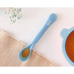 Kiokids Ergonomic Spoon for Children, Blue Polypropylene, 6m+