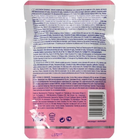 Monge Pork Grill - Compleet hondenvoer, 100 g