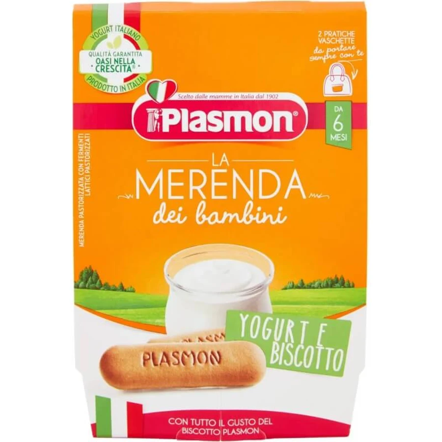 Plasmon Kinder-Snack: Kekse und Joghurt, 2 x 120 g