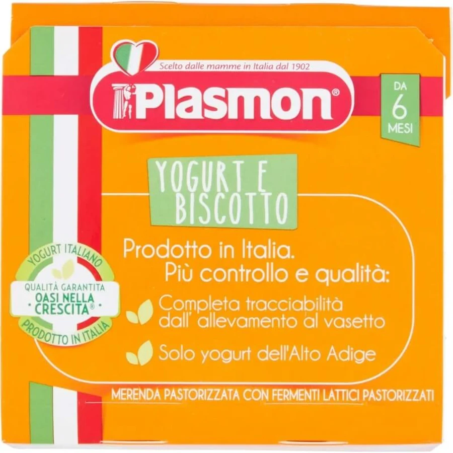 Plasmon Kinder-Snack: Kekse und Joghurt, 2 x 120 g