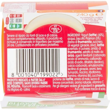 Plasmon Kinder-Snack: Kekse und Joghurt, 2 x 120 g