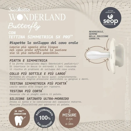 Suavinex Wonderland 6–18 meses – Chupete de silicona SX Pro Liberty, color neutro