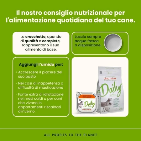 Almo Nature Daily Menu Ternera y zanahorias - Comida húmeda para perros adultos, 300 g