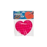 Out of the Blue Fidget Pop-speeltje - Hartvormig antistressspeeltje - Diverse kleuren