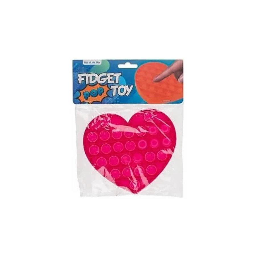 Out of the Blue Fidget Pop-speeltje - Hartvormig antistressspeeltje - Diverse kleuren