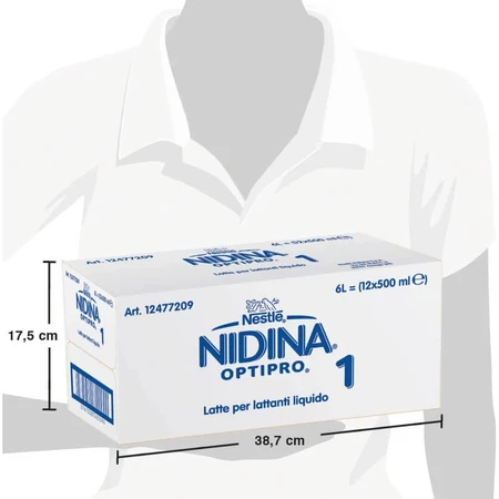 Nestle Nidina optipro 1 - latte liquido per lattanti fino al 6° mese 500 ml