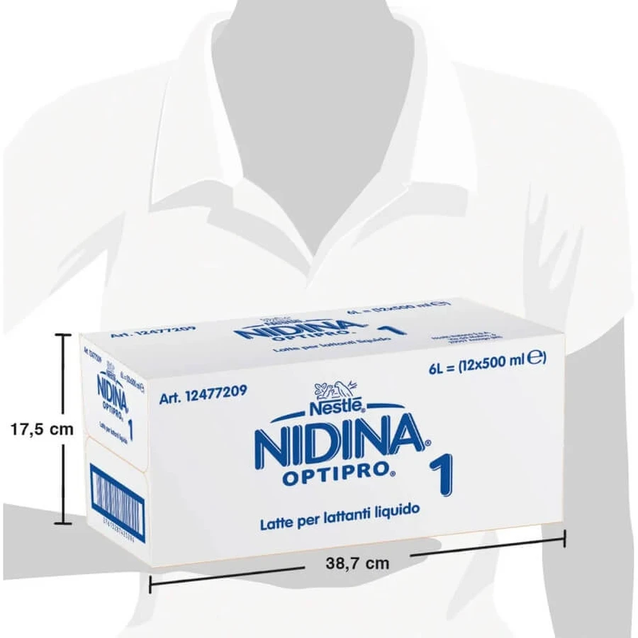 Nestle Nidina optipro 1 - latte liquido per lattanti fino al 6° mese 500 ml