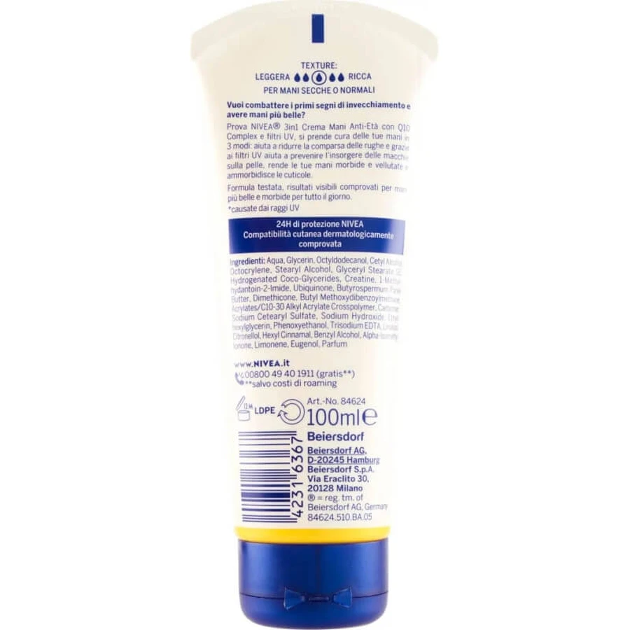 Nivea 3-in-1 Anti-Aging-Handcreme mit CoQ10, 100 ml