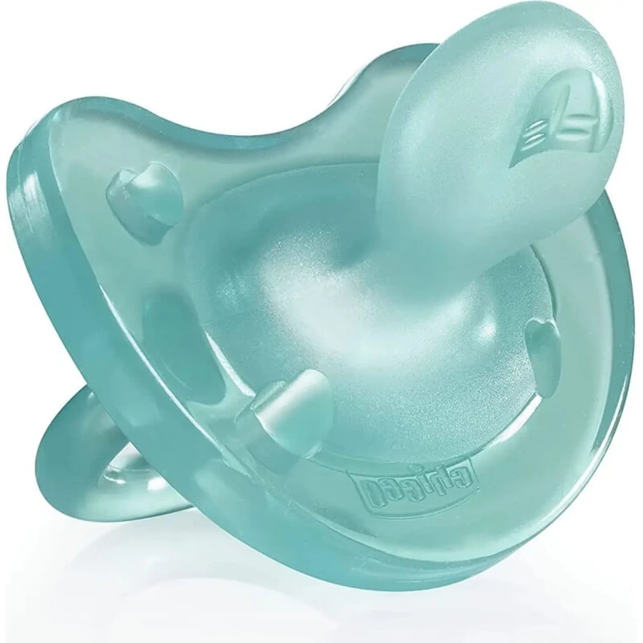 Chicco Physio Soft siliconen bijtring, 6–16 maanden, lichtblauw