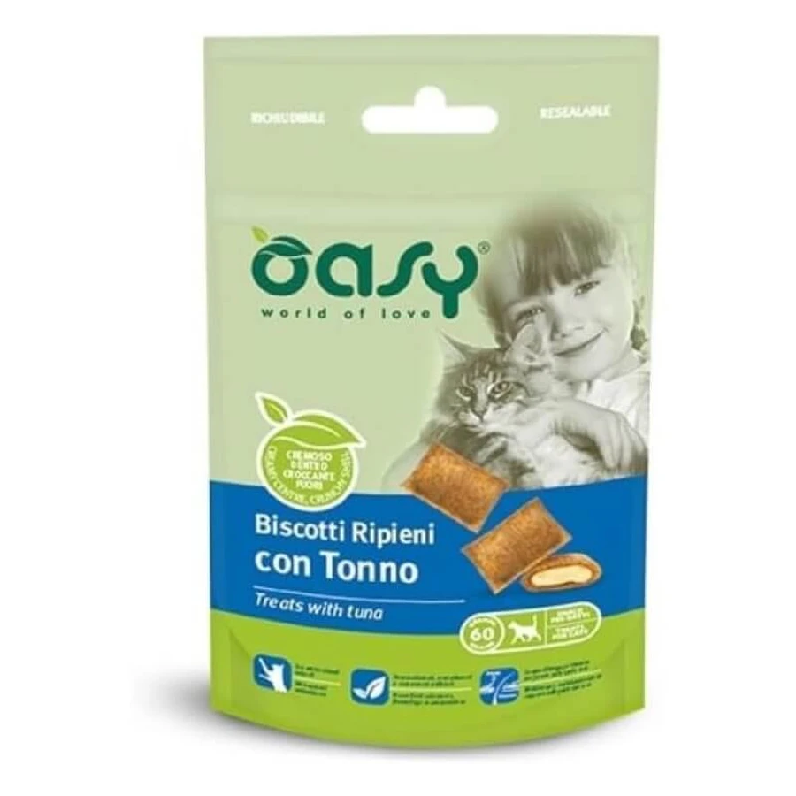 Golosinas para gatos rellenas de atún Oasy, 60 g