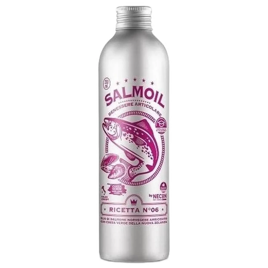 Necon Pet Food Necon Salmoil Recipe No. 6 Salmon - Complementary food for dogs and cats for joint health and omega-3, 250 ml