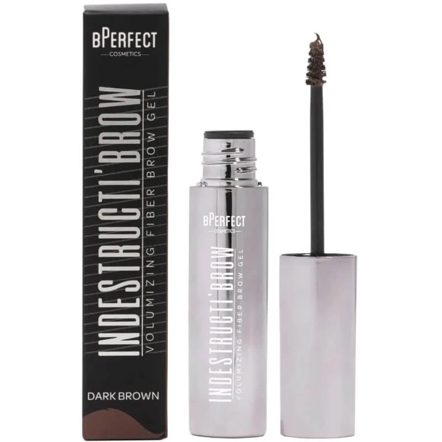 Bperfect Indestructi'brow – Augenbrauen-Faser-Gel-Mascara – Dunkelbraun