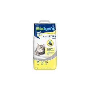 Bianco Extra de Biokat - Litière agglomérante pour chat au charbon actif, pour l'absorption des odeurs et des liquides, 10 kg