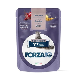 Forza10 Soft Paté for Neutered Cats 7+ with Duck - Complete Food for Neutered Cats 7+ 80 g