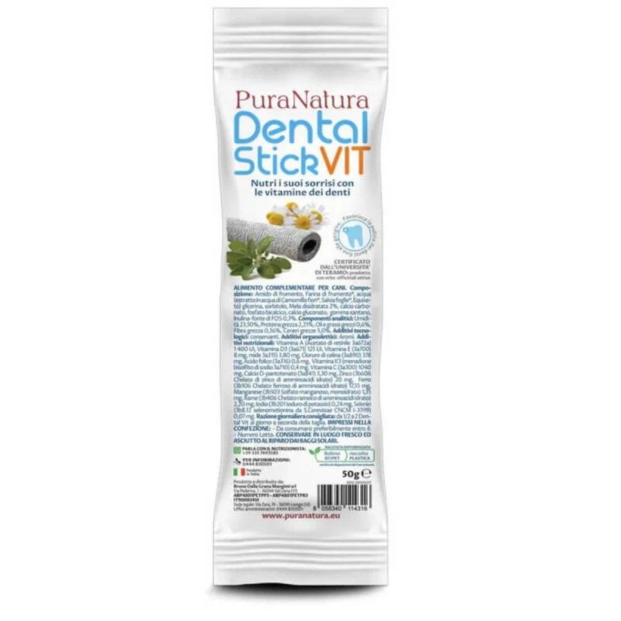 Bruno dalla Grana Pet Food Dental Stick Vit – Zahnpflegesticks für Hunde, 50 g