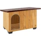 Ferplast Baita 100 - Outdoor dog house made of sustainable wood with a waterproof roof and insulated feet, 101x56.5x64 cm
