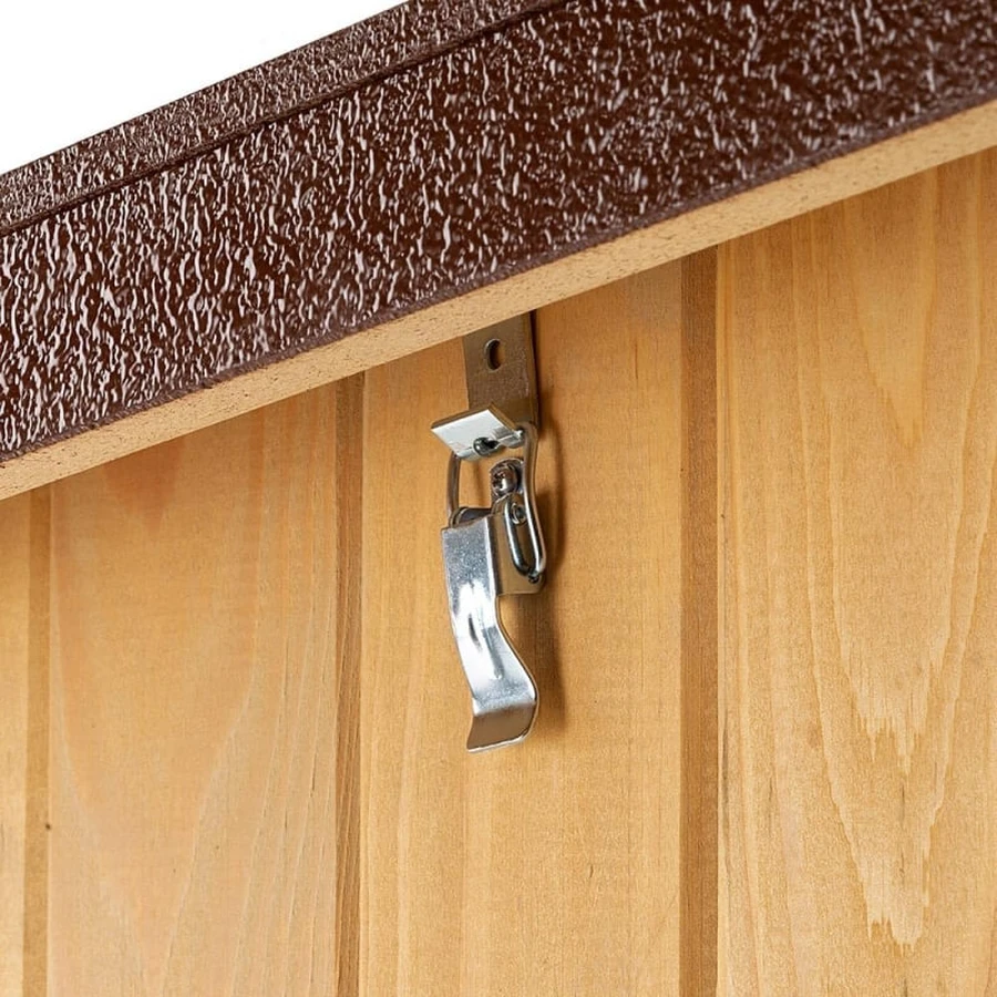 Ferplast Baita 100 - Outdoor dog house made of sustainable wood with a waterproof roof and insulated feet, 101x56.5x64 cm