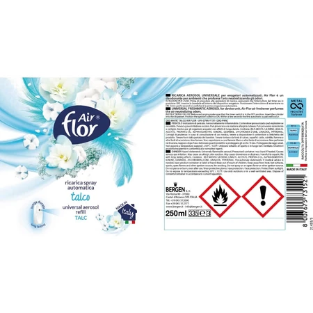 Air Flor Talco - Refill for Deo Matic Scent Diffuser, 250 ml