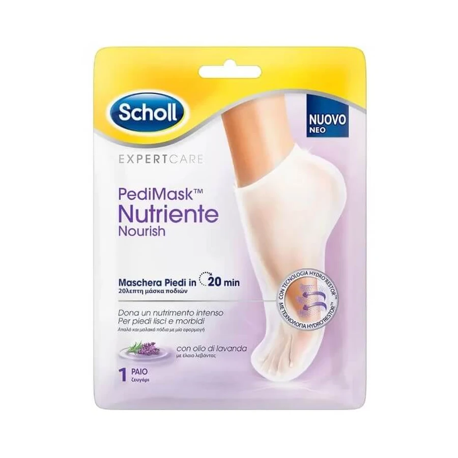 Scholl Pedimask - Masque nourrissant pour les pieds à l'huile de lavande