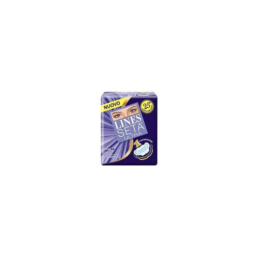 Lines Ultra Silk - 10 serviettes hygiéniques à ailettes